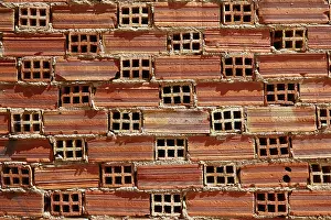 Deserted Brick Structure Drucke: Airbrick brick brickwall texture wall pattern background