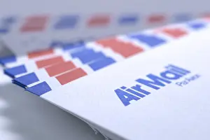 Studio Shot Backgrounds Drucke: Airmail envelopes