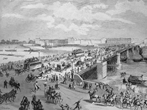Russian Federation Historic Landmark Drucke: The Alexander Bridge after its completion