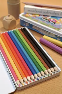 Coloured Pencils Drucke: All for the first day in the school