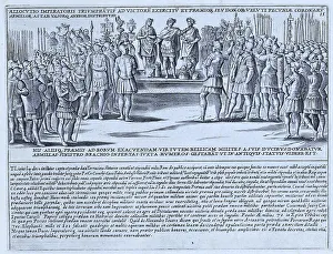 Ancient Roman Illustrations Drucke: Allocutio Imperatoris Triumphatis