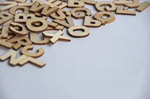 Educational Institution Drucke: Alphabets on with cover background with customizable space for text