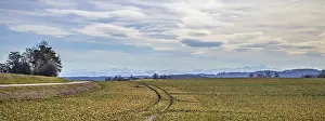 Mountainous Landscape Switzerland Drucke: Alpine panorama with Altmann and Santis