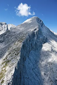 Wetterstein Mountain Range Drucke: Alpspitze, Summit, mountain climbing