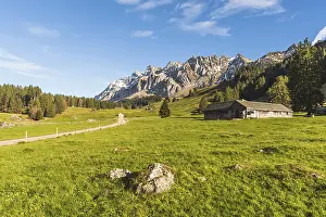 Western Alps Mountain Range Drucke: Alpstein Mountains and Santis