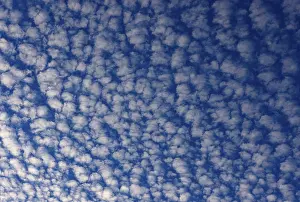 Deserted Austrian Landscape Drucke: Altocumulus clouds, Upper Austria, Austria