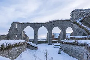 Cistercian Monastery Ruins Drucke: Alvastra Monastery ruins of the Cistercian oder