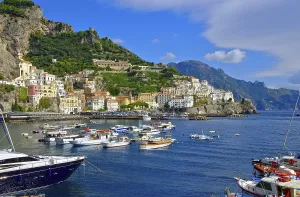Mediterranean Sea View Drucke: Amalfi 03