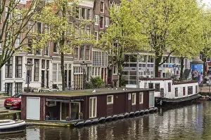 European Marina Scene Drucke: Amsterdam, Netherlands