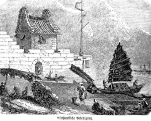Asian Historical Landmark Drucke: Ancient Chinese castle complex
