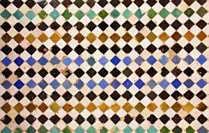 European Fortification Structure Drucke: Ancient mosaic pattern at the Alhambra