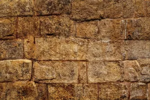 Deserted Historic Structure Drucke: Ancient stone wall texture close up background
