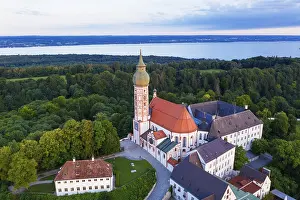 Andechs Monastery Aerial View Drucke: Andechs Monastery, aerial view