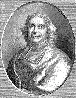 French Cardinal Portrait Drucke: Andre-Hercule de Fleury, Bishop of Frejus