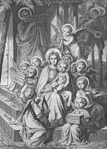 Christian Scripture Images Drucke: The angels praising the Savior