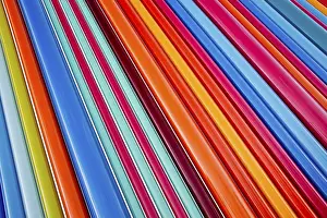 Atmospheric Landscape Photo Drucke: Angled view of vivid, color stripes for a unique pattern