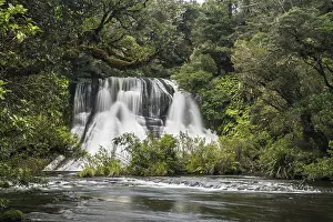 North Island Nature Reserve Drucke: Aniwaniwa Falls, Rainforest Waterfall