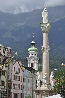 European Urban Landmark Drucke: Anna's Column, Monument, Statue