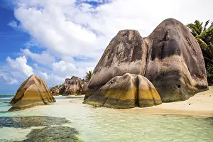 Granite Rock Beach Drucke: Anse Source d'Argent, granite rock beach