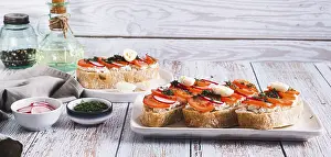 Ricotta Cheese Drucke: Appetizing bruschetta with ricotta