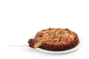 Cute Food Photography Drucke: Apple pie, slice on a pie server