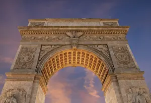 US American Metropolises Drucke: Arc de Triomphe in Washington Square