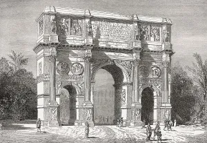 Arch Of Constantine Drucke: The Arch of Constantine, Via triumphalis