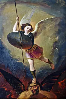Archangel Michael Drucke: Archangel Michael and the devil
