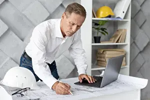 Architectural Design Drucke: Architect doing new project