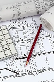 Residential Building Design Drucke: An architect's plan for the construction of a new home