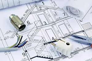 Residential Building Design Drucke: An architect's plan for the construction of a new home