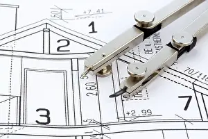 Residential Building Design Drucke: An architect's plan for the construction of a new home