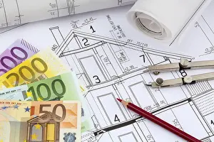 New Home Construction Drucke: An architect's plan for the construction of a new home