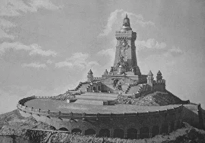 Ein Architektonisches Entwurf für den Denkmals des Kaisers am Kyffhäuser
