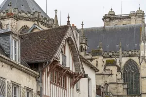 Troyes France Drucke: Architectural impression of Troyes