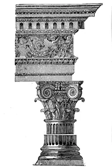 Archaeological Site Excavation Drucke: Architecture, Corinthian column
