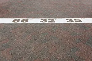 Lapland Travel Photography Drucke: Arctic Circle marking with coordinates