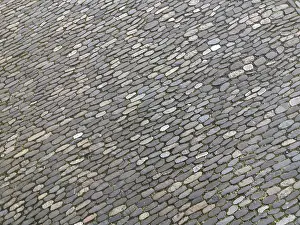 Deserted Street Drucke: Area of cobblestones