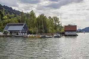 Allgau Bavaria Germany Drucke: ArealBootshauser in Buhl