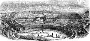 Ancient Amphitheater Drucke: The Arena of Senlis in their current state