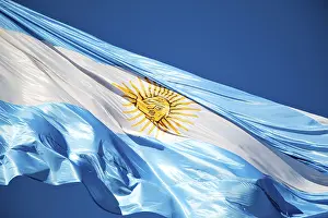 Deserted National Flag Drucke: Argentine flag