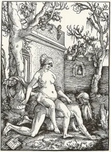 Ancient Civilization Illustrations Drucke: Aristotle, a Greek polymath and Phyllis