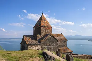 Drucke von Armenische Orthodoxe Kirche Sevanavank über See Sevan, See Sevan, Armenien See Drucke: Armenische Orthodoxe Kirche Sevanavank über See Sevan