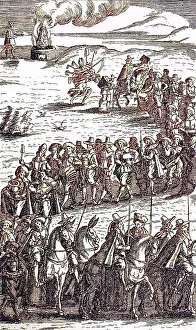 Historical Illustration Image Drucke: The Army of the Dead, facsimile of an engraving in
