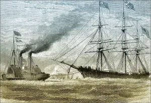 Historic Sailing Vessel Drucke: The arrival of the George Griswold