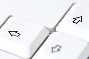 Close Up Keyboard Drucke: Arrows on a keyboard