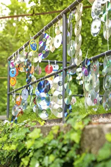 Black Forest Art Drucke: Artwork made of CD in the spa garden