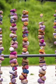 German Federal Republic Artworks Drucke: Artwork made of corks in the spa gardens