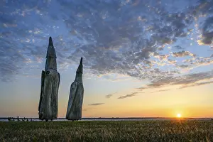 Atmospheric Evening Light In Europe Drucke: Artwork at Lake Dummer at sunset
