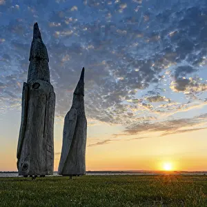 German Federal Republic Sunset Scene Drucke: Artwork at Lake Dummer at sunset
